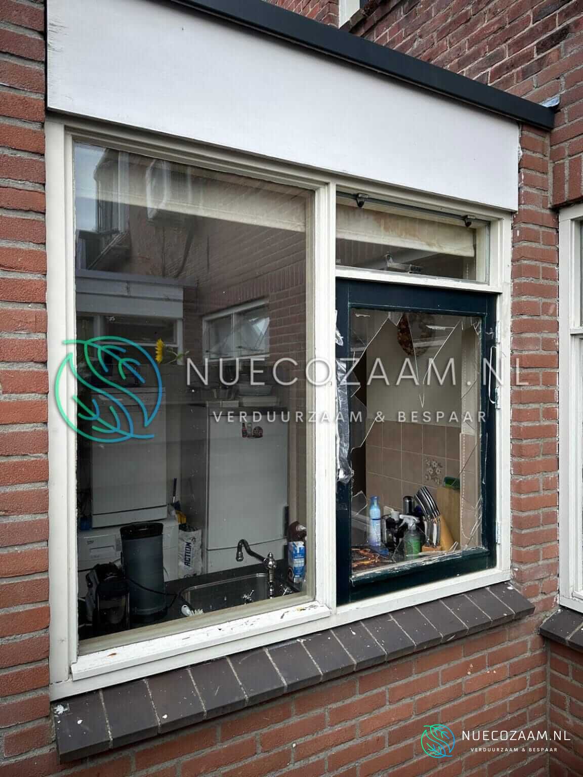 NuEcozaam Kunststof kozijnen Almelo wit houtnerf