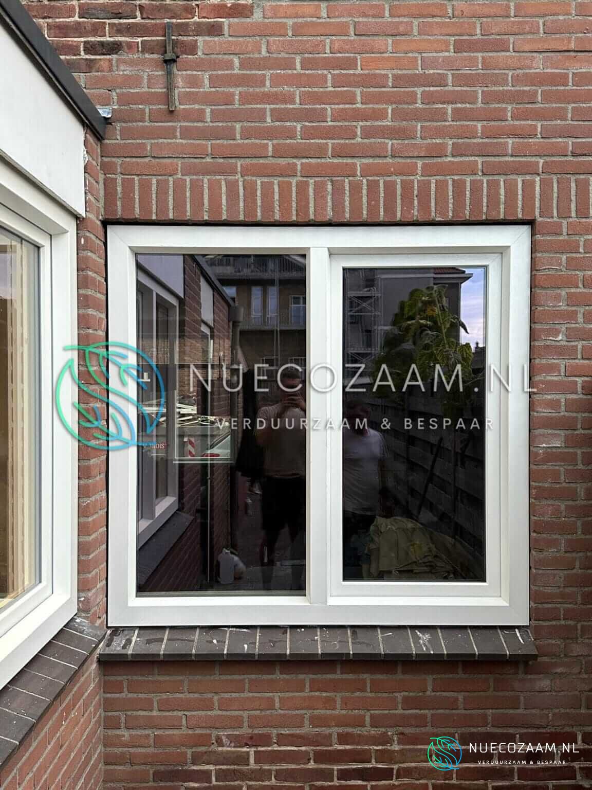 NuEcozaam Kunststof kozijnen Almelo wit houtnerf
